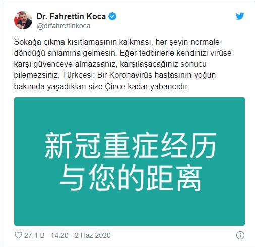 Bakan Koca uyardı: Her şeyin normale döndüğü anlamına gelmesin